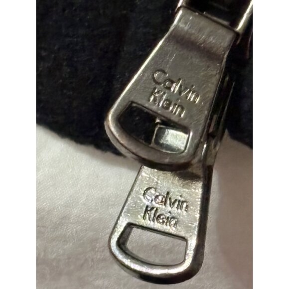 Like New Calvin Klein Mens Black Double-Zip Wool Blend Coat XL Quilted Lining - Picture 11 of 15